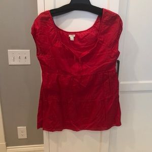 Anthropologie brand “odille” red linen top